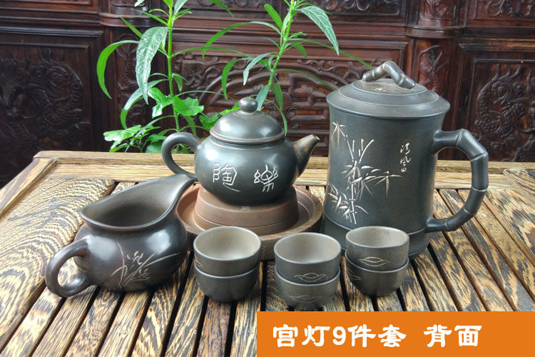 坭兴陶宫灯茶具9件套背面 坭兴陶宫灯茶具9件套背面