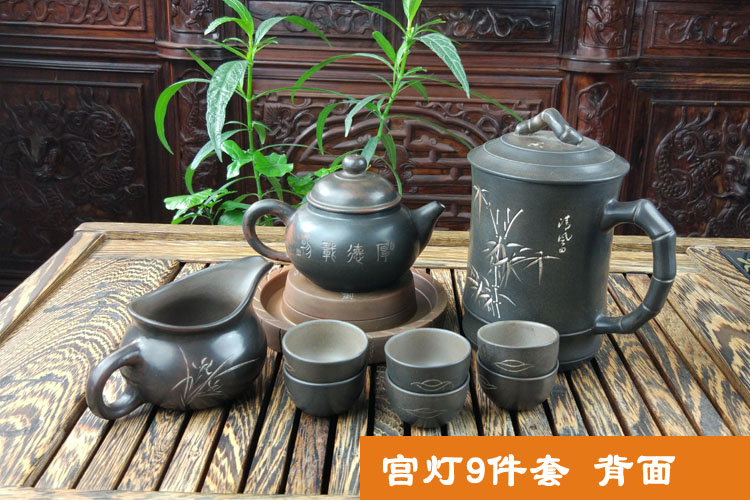 坭兴陶宫灯茶具9件套背面 坭兴陶宫灯茶具9件套背面